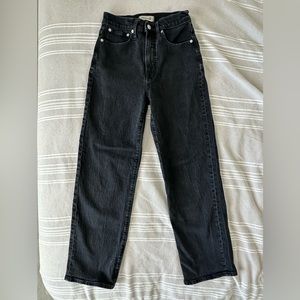 Madewell Perfect Vintage Wide Leg Black Jeans size 26
